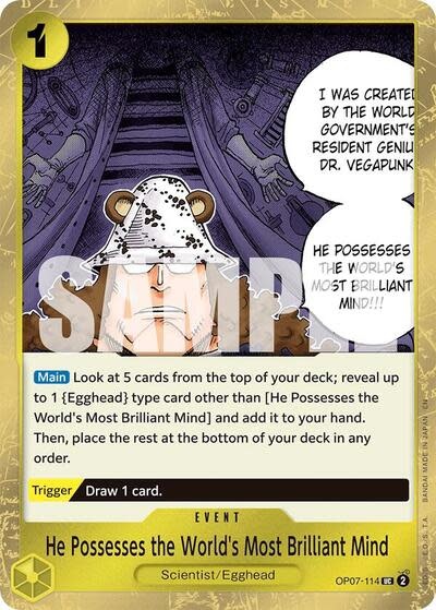 He Possesses the World's Most Brilliant Mind (Pirate Foil) - OP07-114 (Foil, UC)