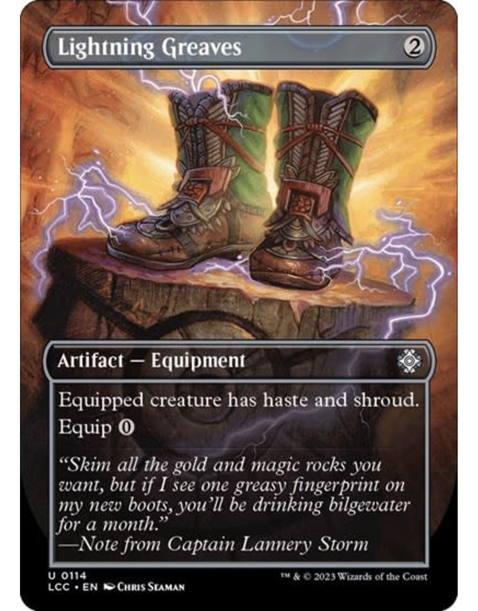 Lightning Greaves (Borderless) - 114 (Normal, U)