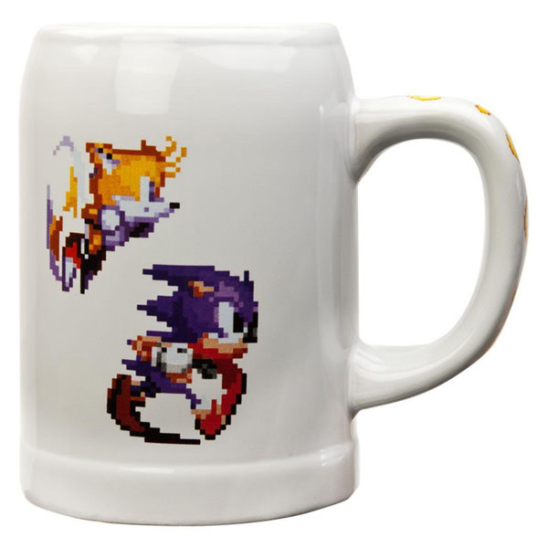 Surreal Ent. Surreal Ent. - Sonic the Hedgehog - Sonic & Tails 8-Bit Ceramic Stein