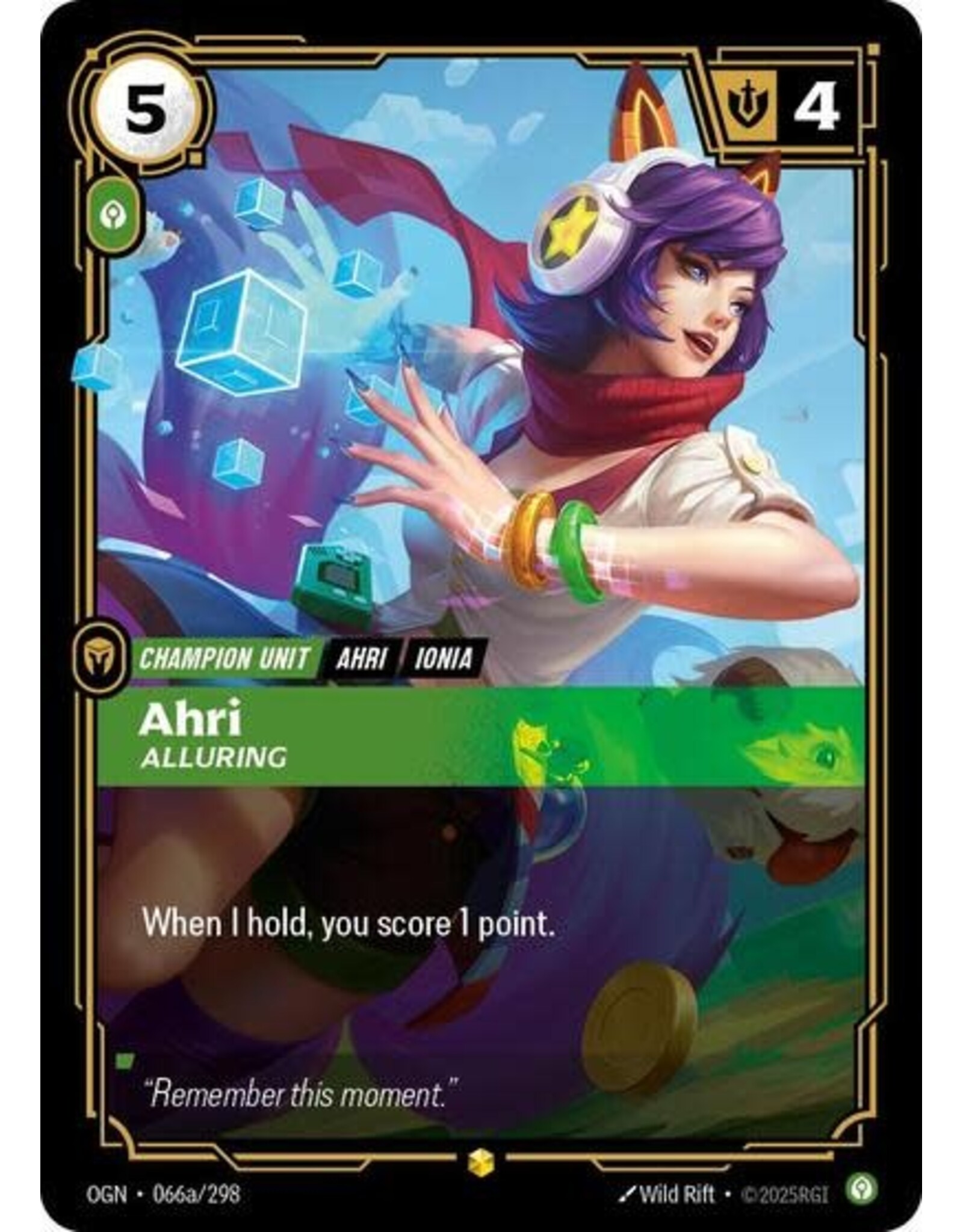 Ahri - Alluring (Alternate Art) - 066a/298 (Foil, Showcase)