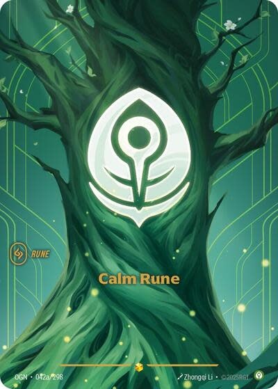 Calm Rune (Alternate Art) - 042a/298 (Foil, Showcase)