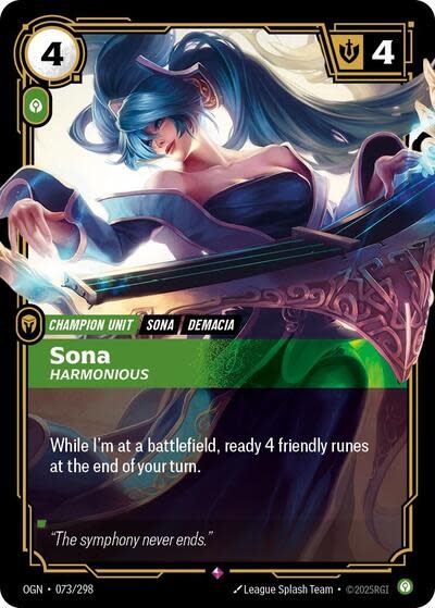 Sona - Harmonious - 073/298 (Foil, Rare)