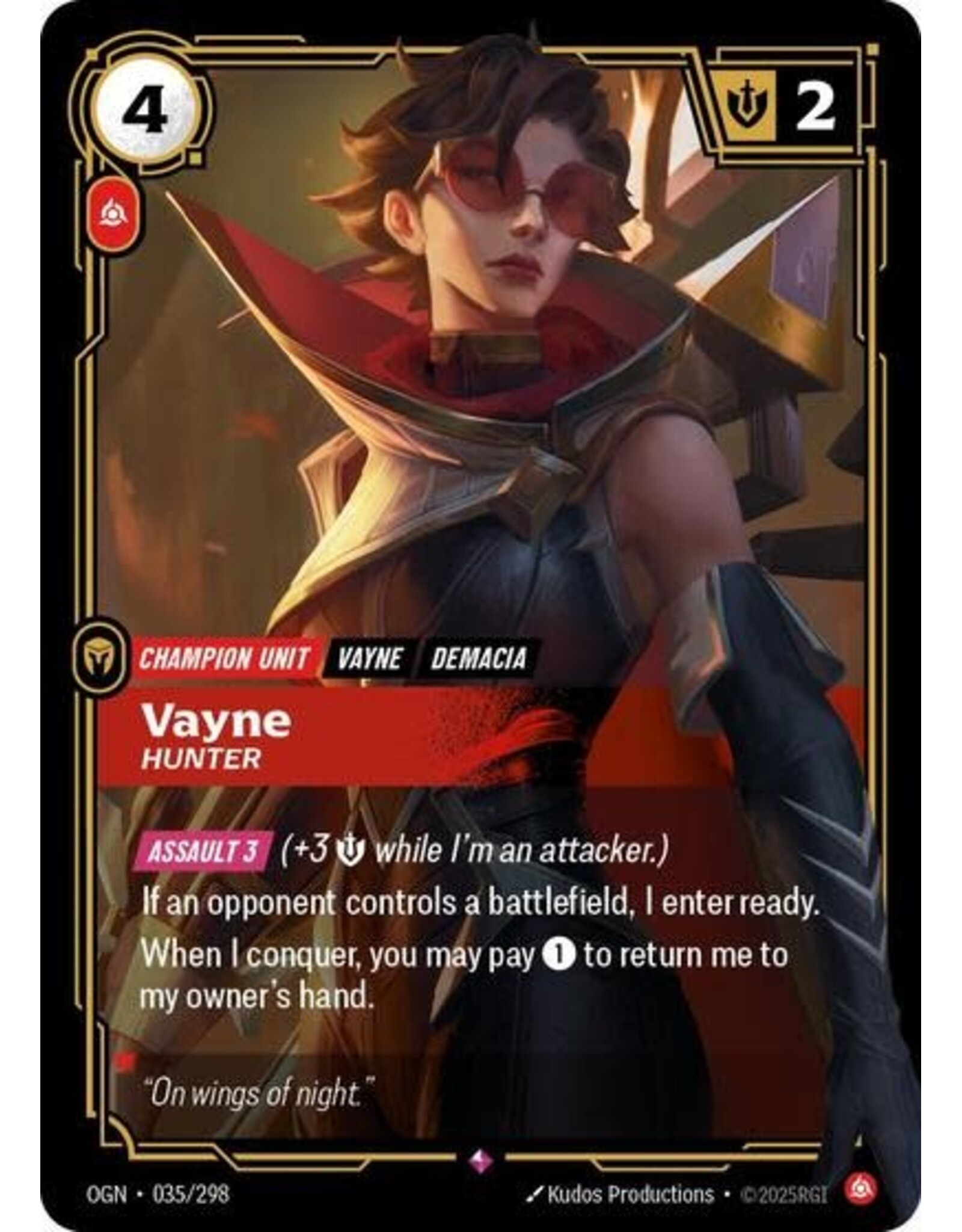 Vayne - Hunter - 035/298 (Foil, Rare)