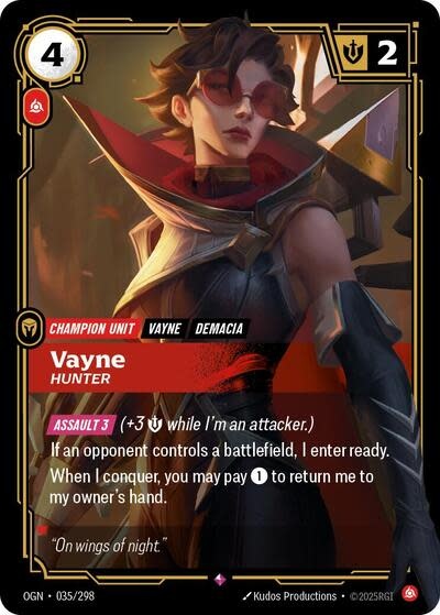 Vayne - Hunter - 035/298 (Foil, Rare)