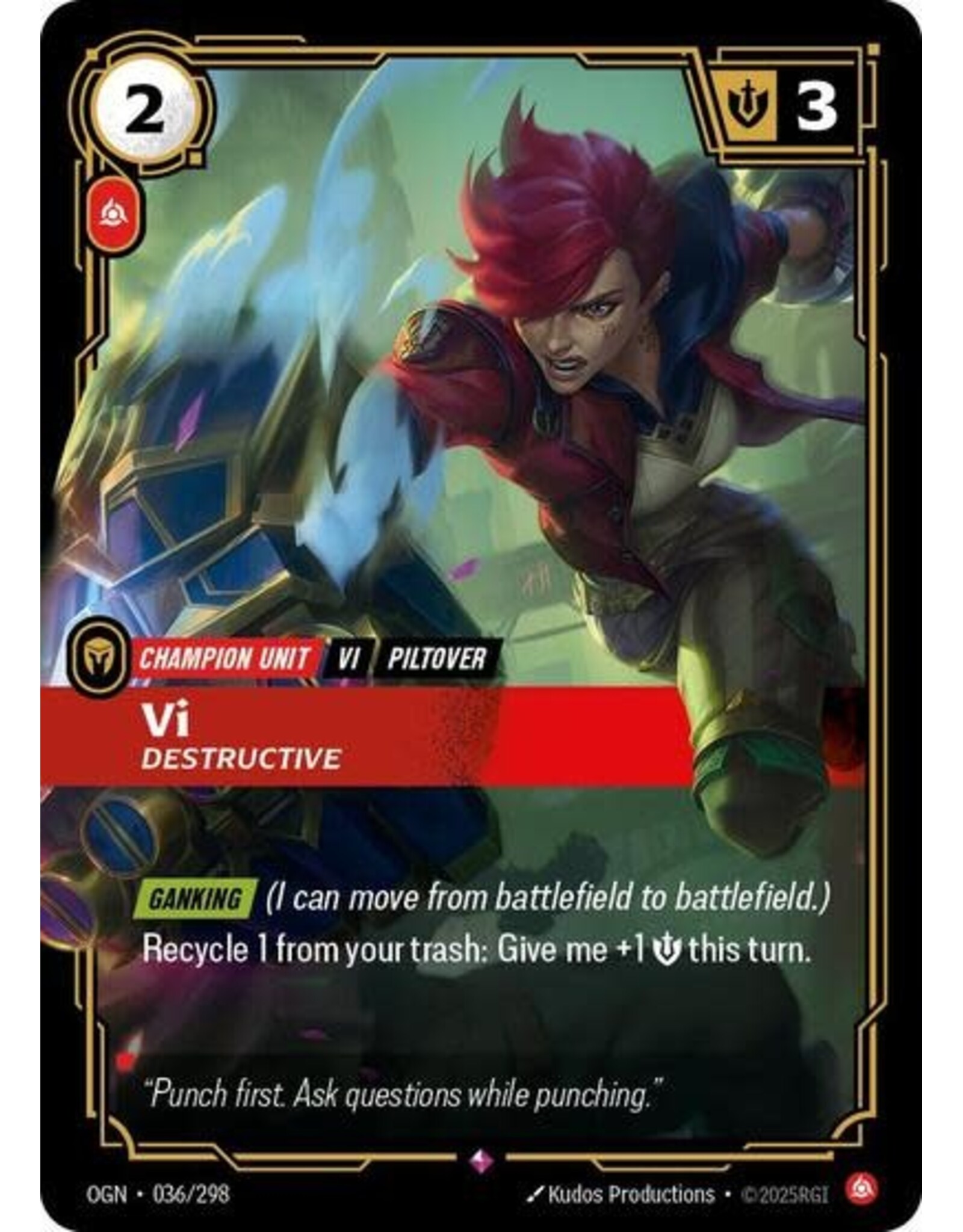 Vi - Destructive - 036/298 (Foil, Rare)