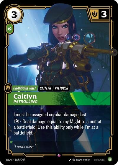 Caitlyn - Patrolling - 068/298 (Foil, Rare)