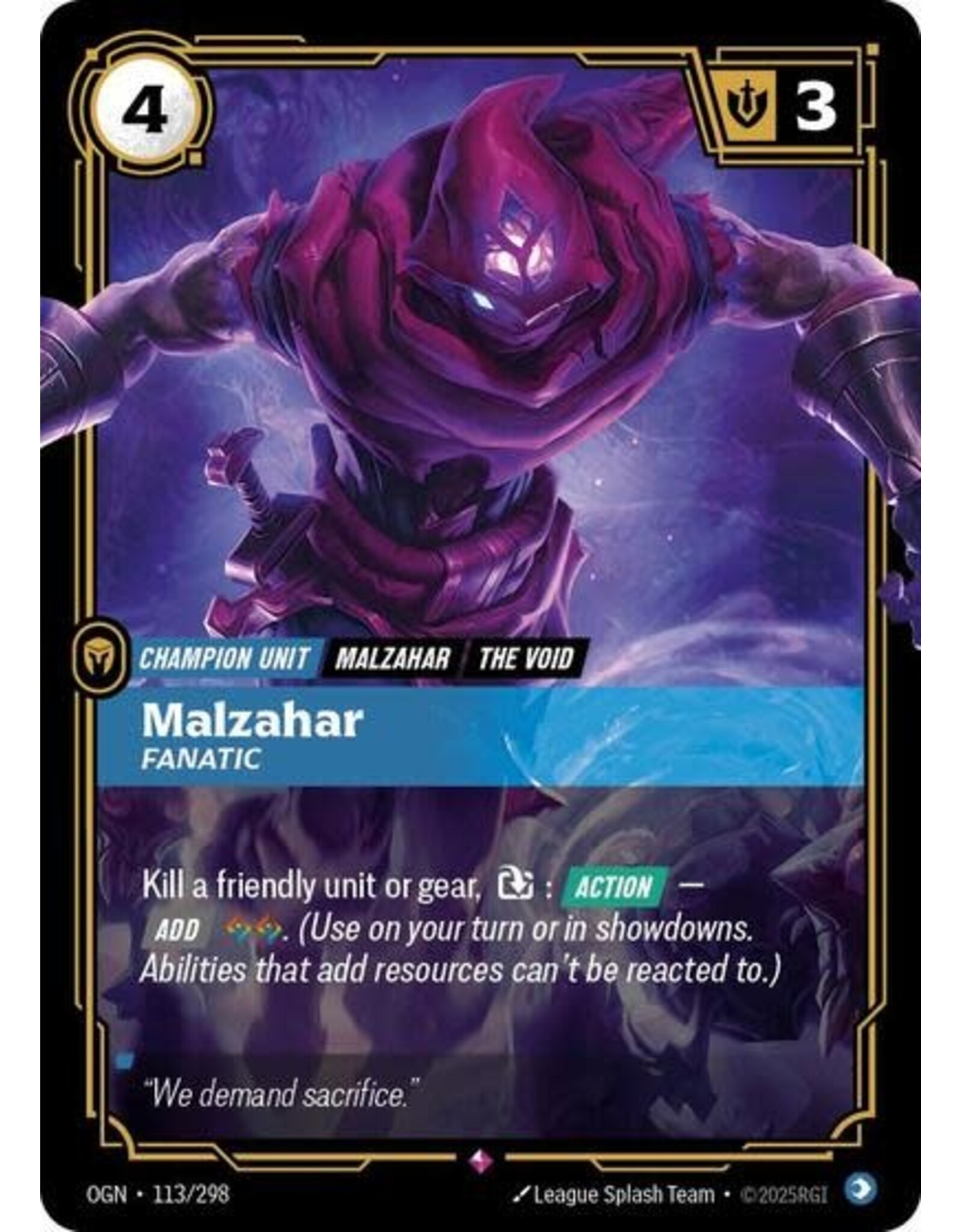 Malzahar - Fanatic - 113/298 (Foil, Rare)