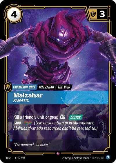 Malzahar - Fanatic - 113/298 (Foil, Rare)