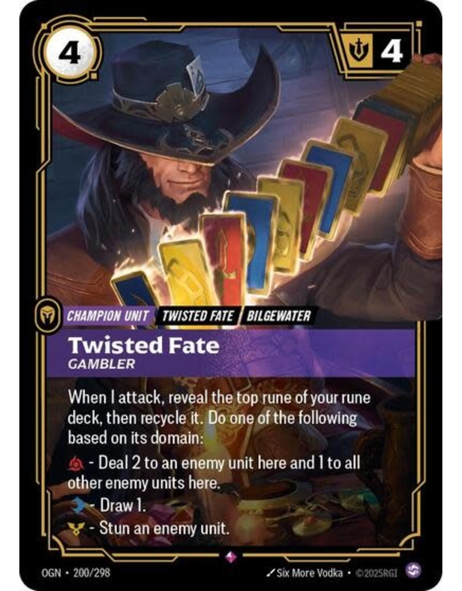 Twisted Fate - Gambler - 200/298 (Foil, Rare)