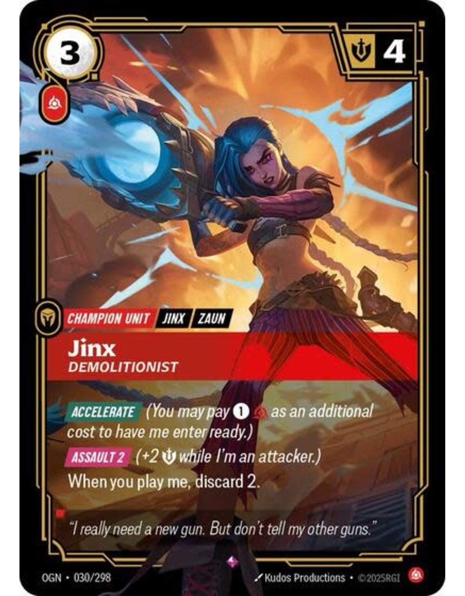 Jinx - Demolitionist - 030/298 (Foil, Rare)