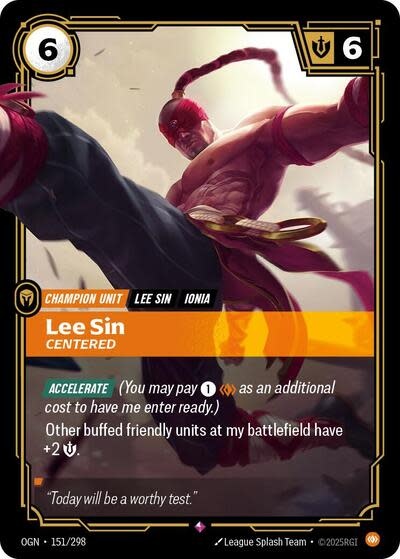Lee Sin - Centered - 151/298 (Foil, Rare)