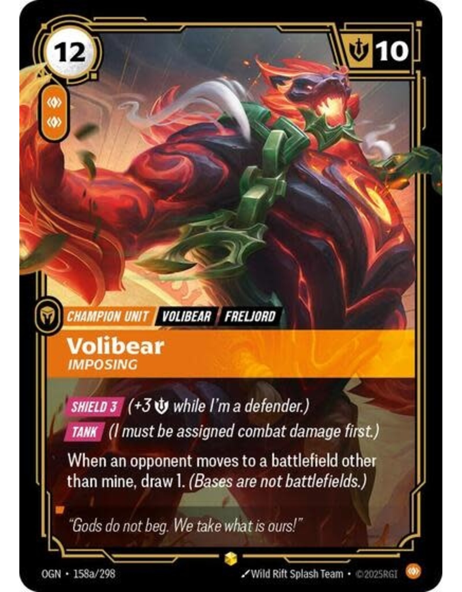 Volibear - Imposing (Alternate Art) - 158a/298 (Foil, Showcase)