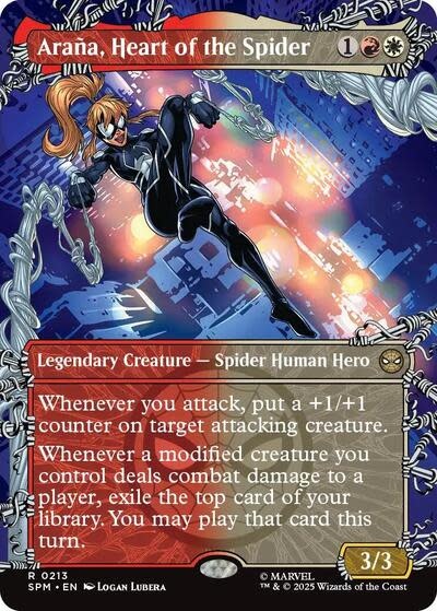 Arana, Heart of the Spider (Borderless) - 213 (Foil, R)