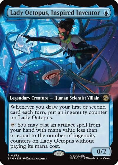 Lady Octopus, Inspired Inventor (Extended Art) - 252 (Foil, R)