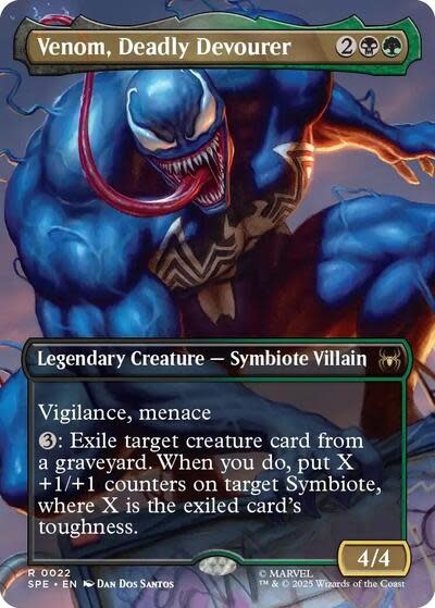 Venom, Deadly Devourer (Borderless) - 22 (Foil, R)