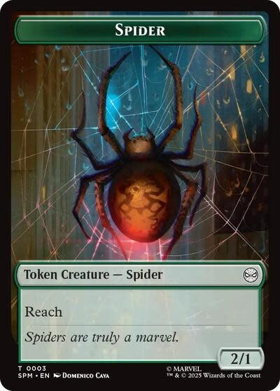 Spider // Food Double-Sided Token - 3 // 5 (Foil, T)