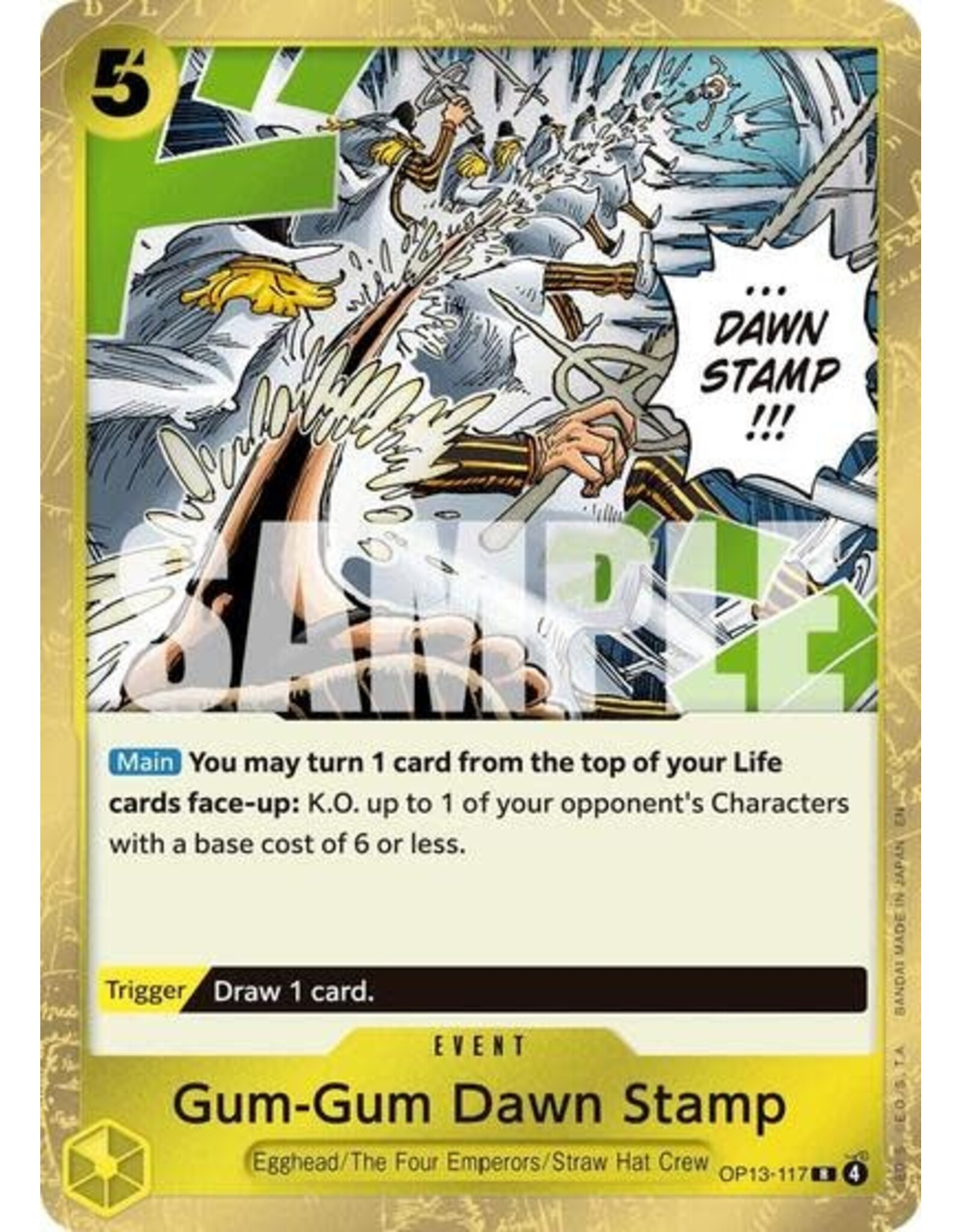 Gum-Gum Dawn Stamp - OP13-117 (Foil, R)