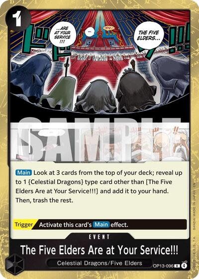 The Five Elders Are at Your Service!!! - OP13-096 (Foil, R)