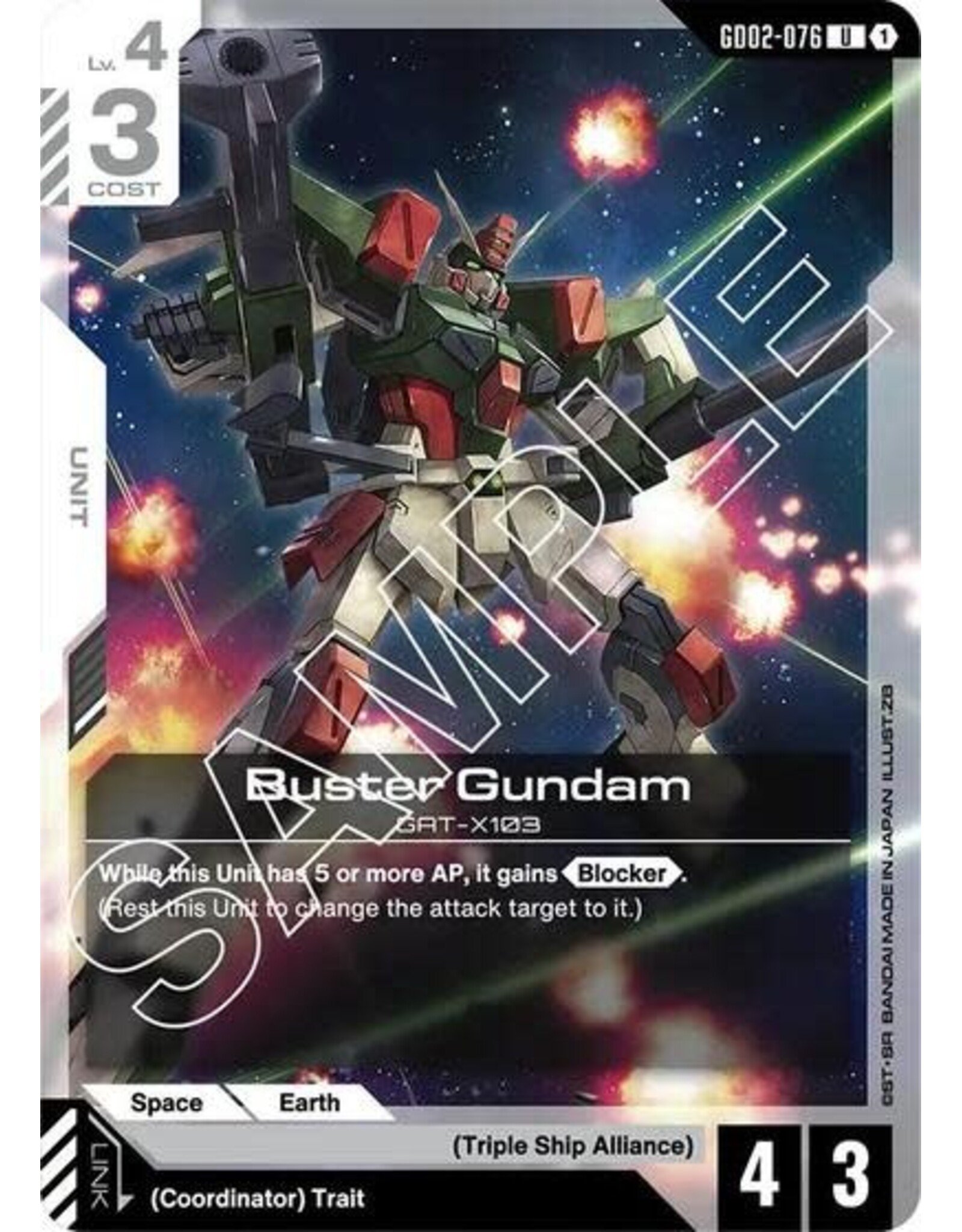 Buster Gundam - GD02-076 (Normal, Uncommon)