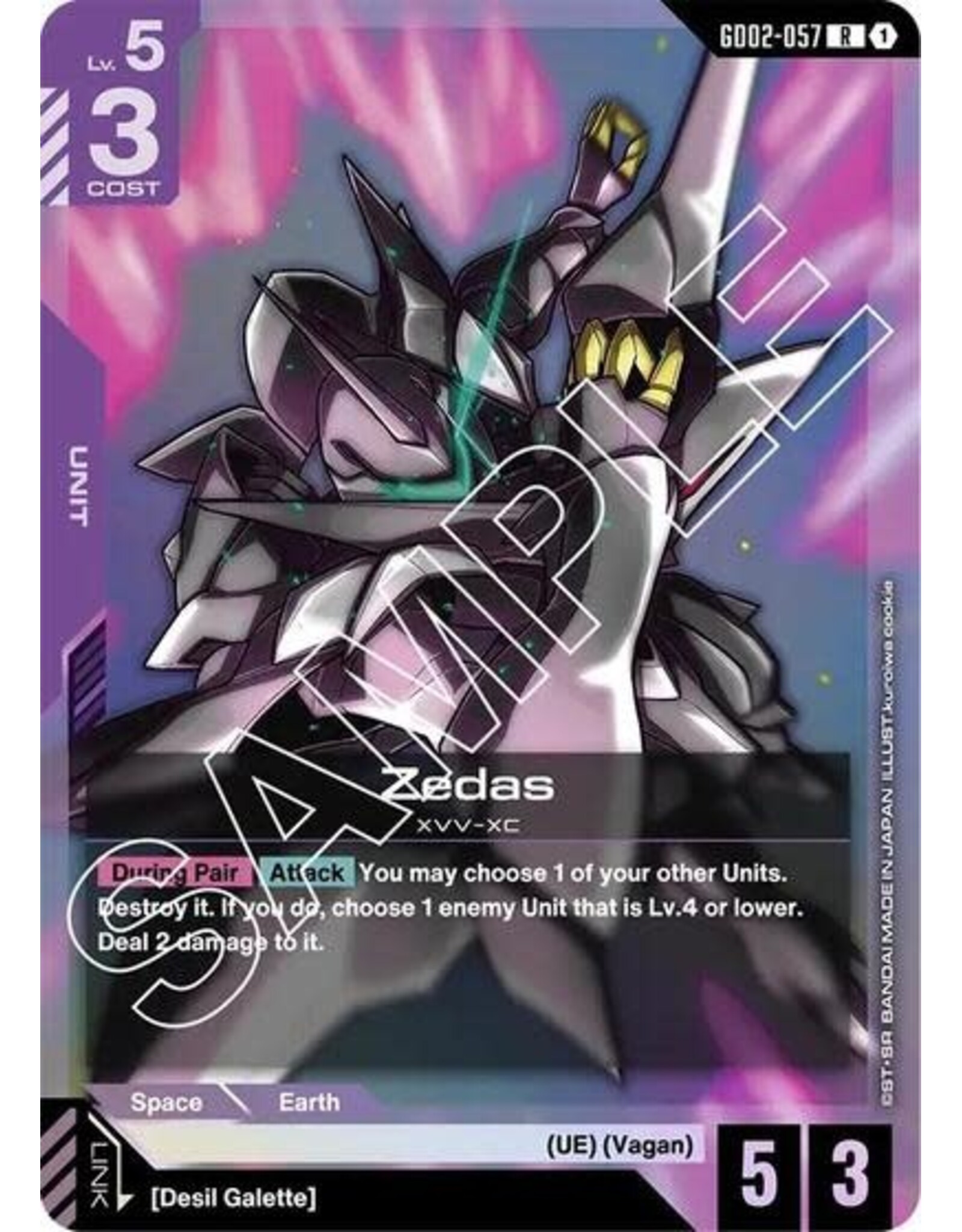 Zedas - GD02-057 (Holofoil, Rare)