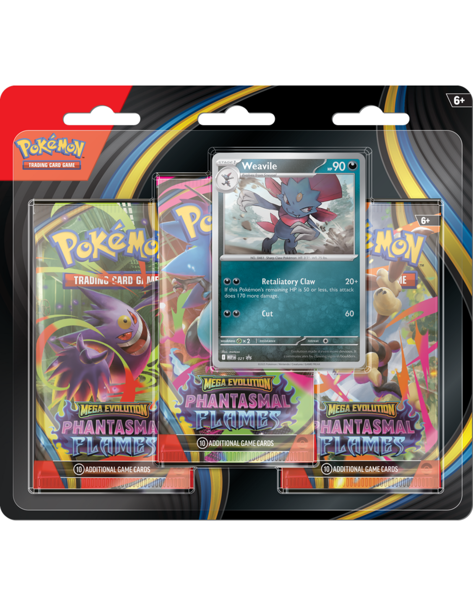 The Pokemon Company Pokémon Trading Card Game - Phantasmal Flames 3-Pack Blister