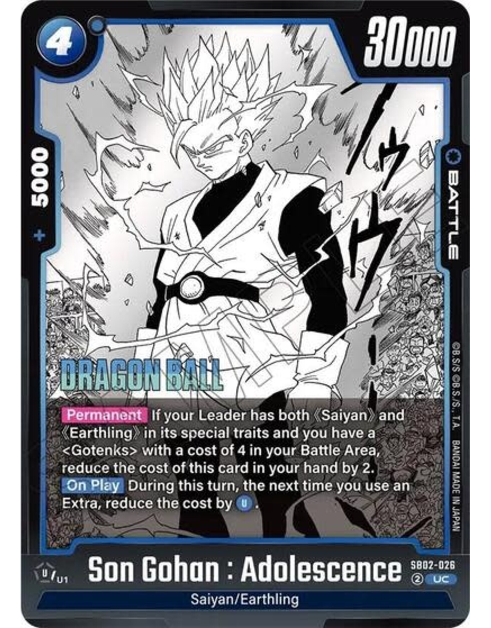 Son Gohan : Adolescence - SB02-026 (Holofoil, Uncommon)