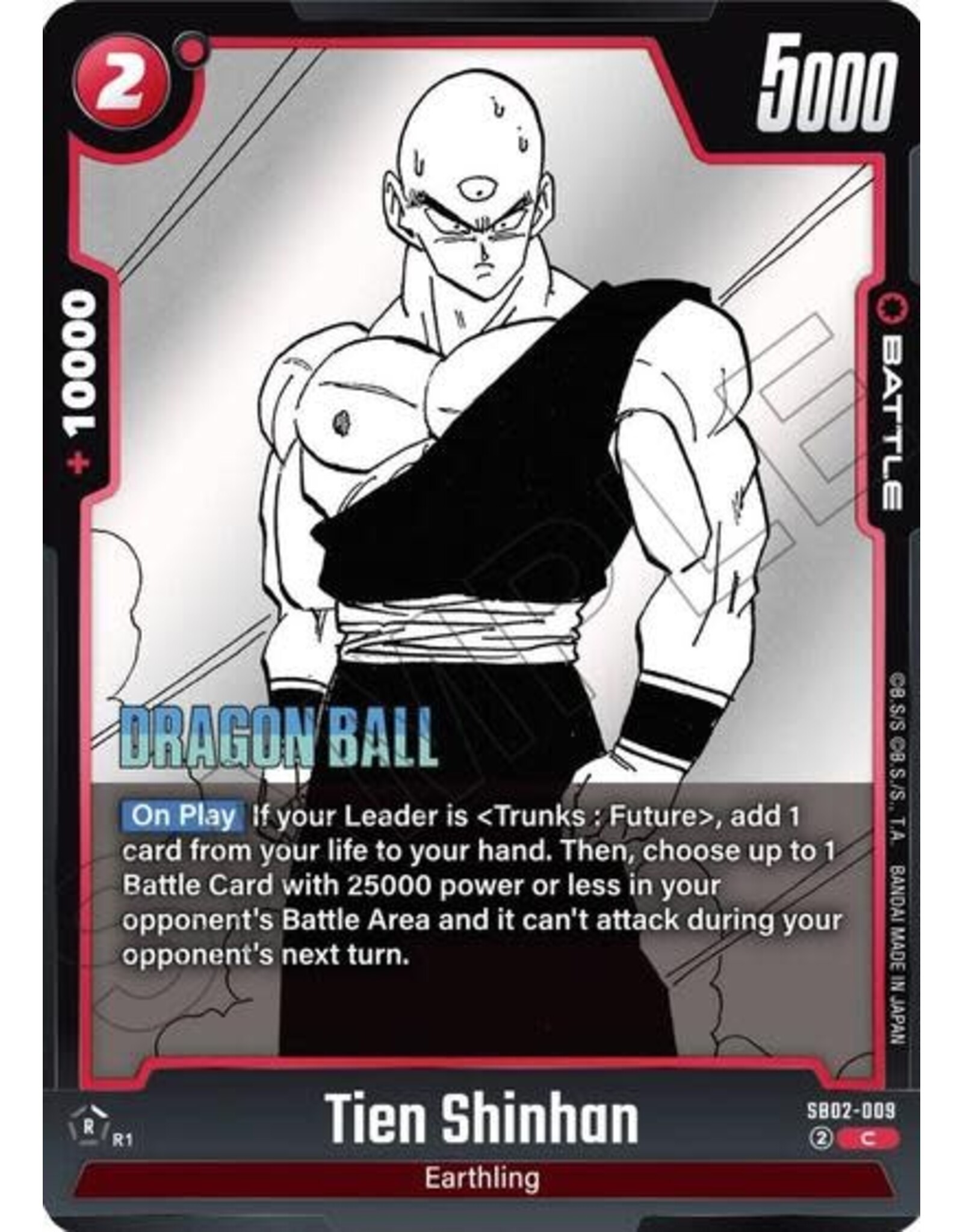 Tien Shinhan - SB02-009 (Holofoil, Common)