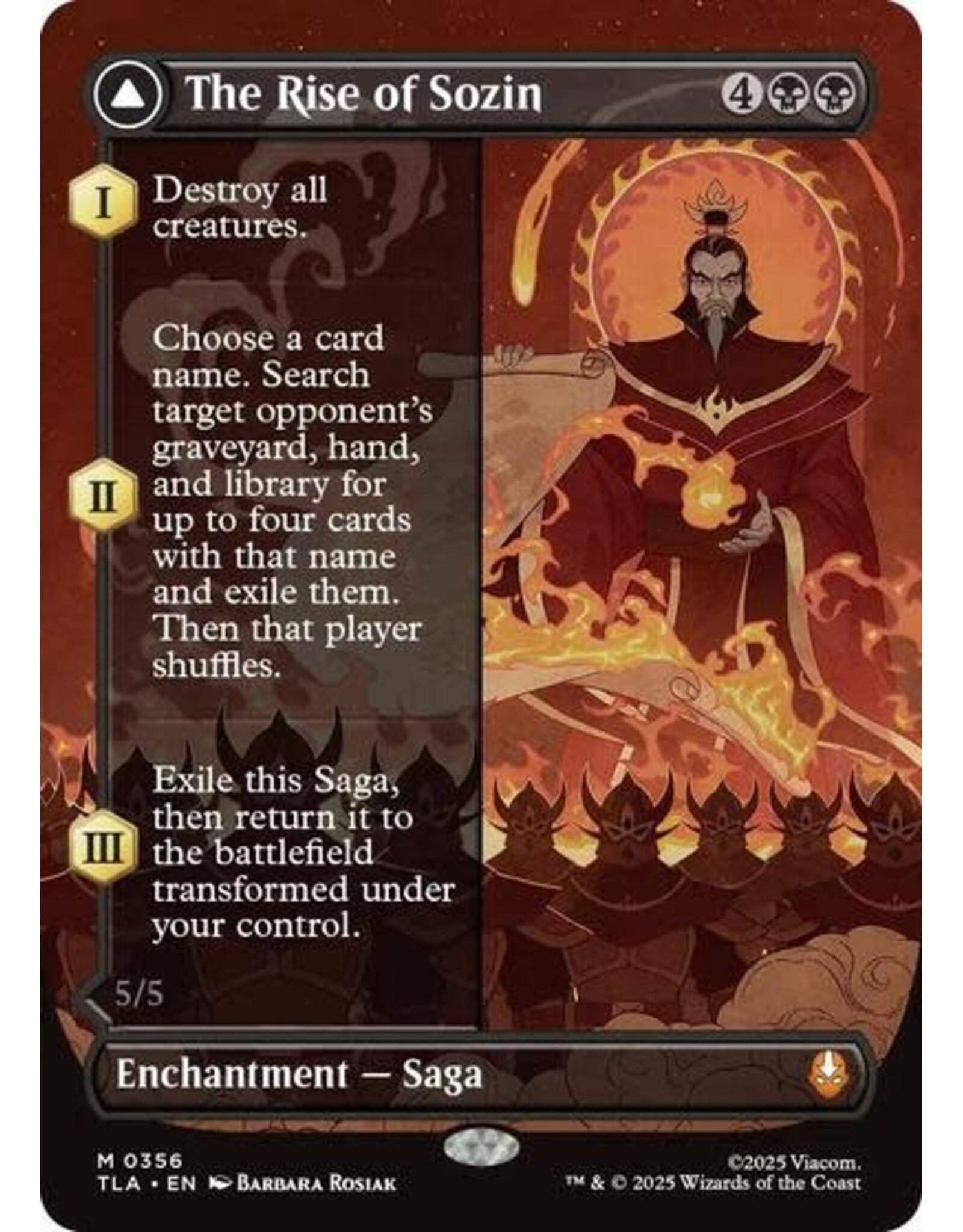 The Rise of Sozin (Borderless) - 356 (Foil, M)