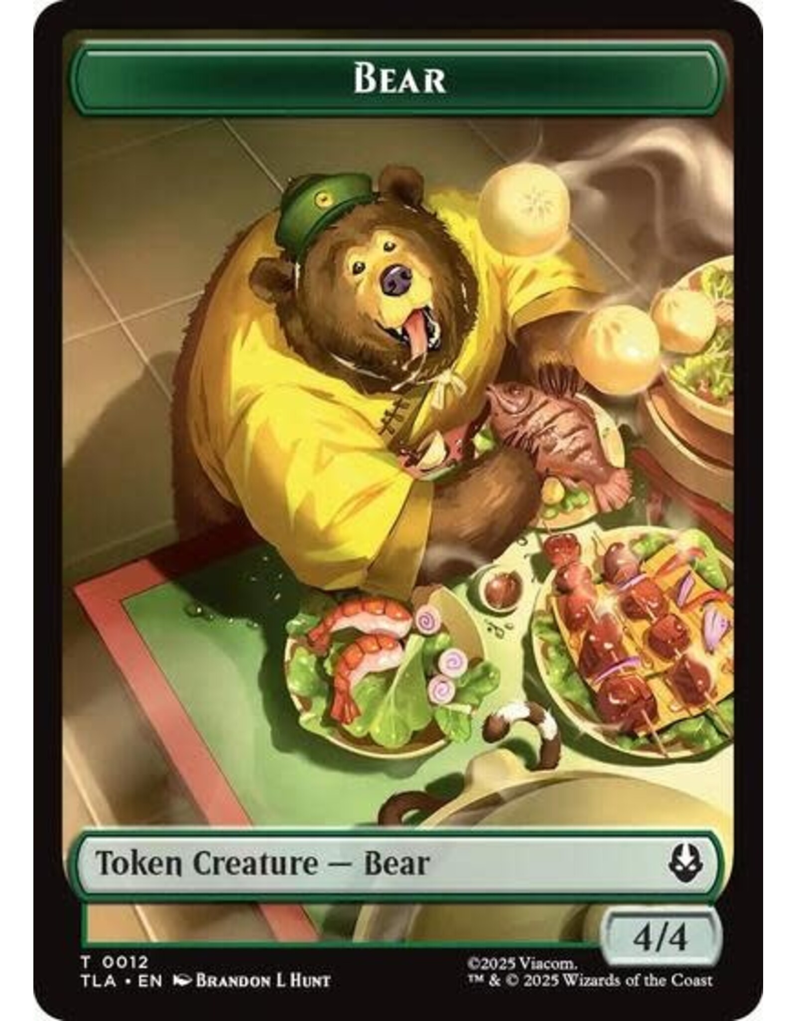 Bear // Food (0020) Double-Sided Token - 12 // 20 (Foil, T)