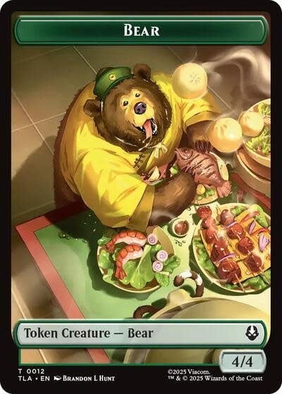Bear // Food (0020) Double-Sided Token - 12 // 20 (Foil, T)
