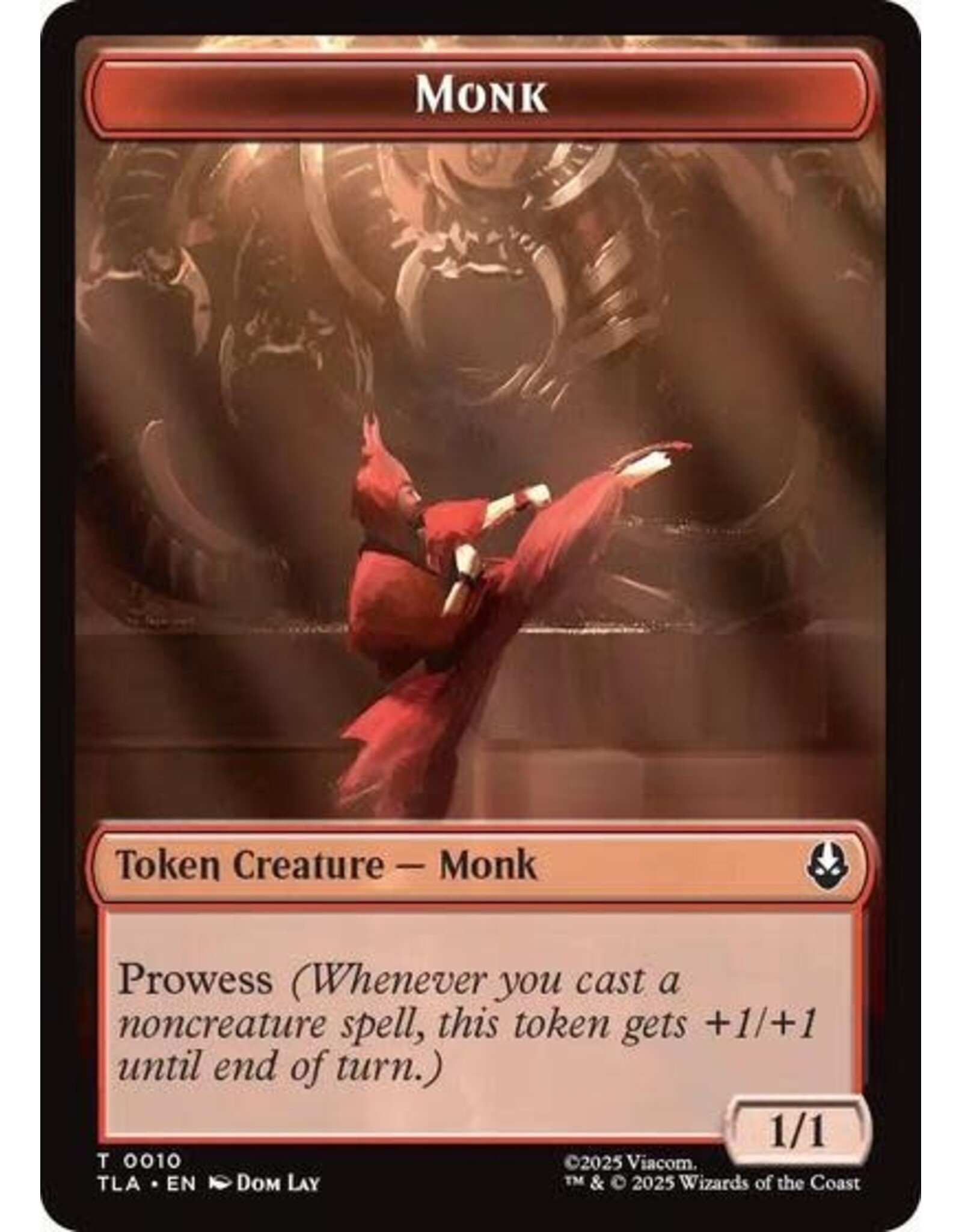 Monk // Food (0021) Double-Sided Token - 10 // 21 (Foil, T)