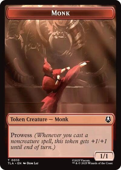 Monk // Food (0021) Double-Sided Token - 10 // 21 (Foil, T)