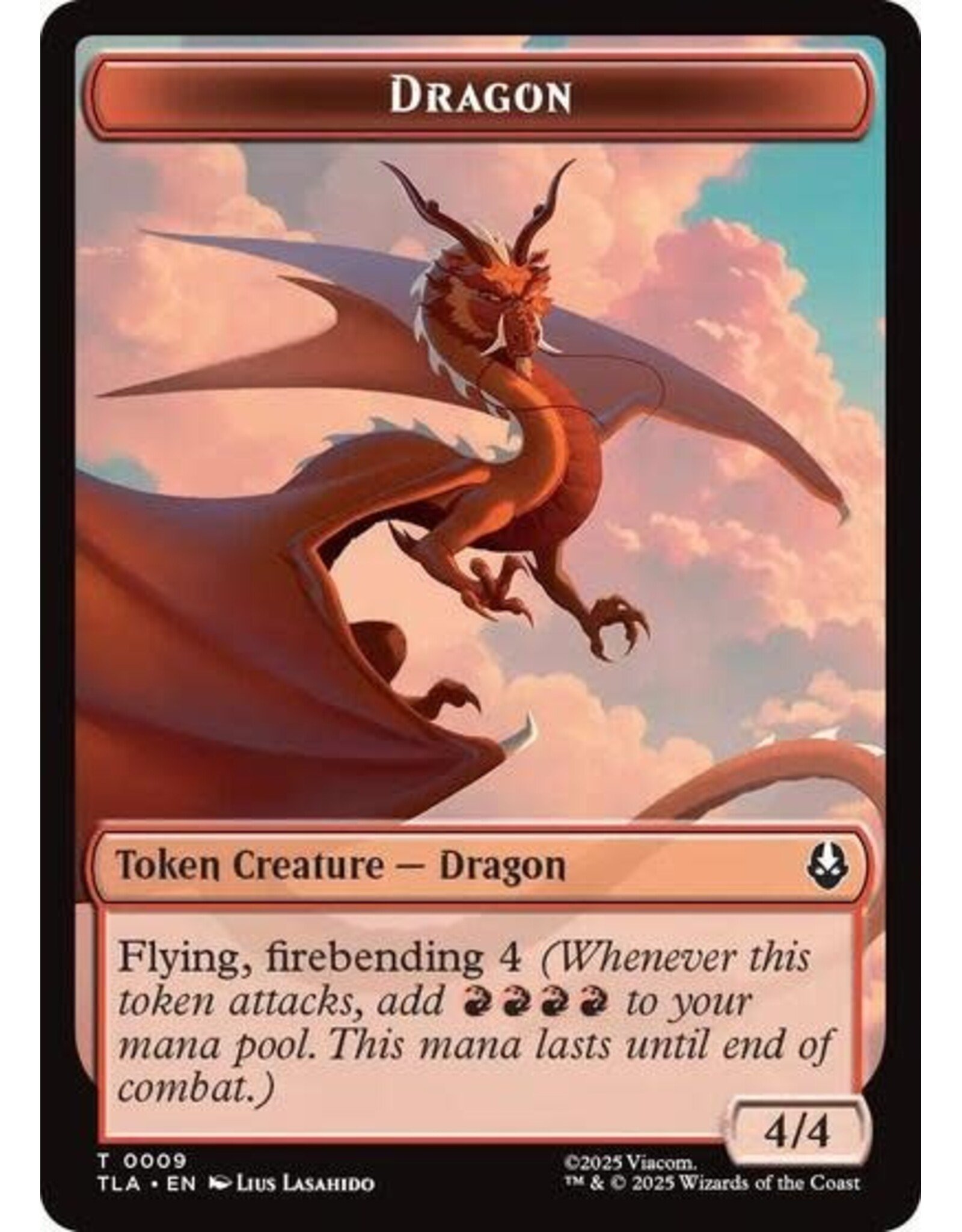 Dragon // Food (0019) Double-Sided Token - 9 // 19 (Foil, T)