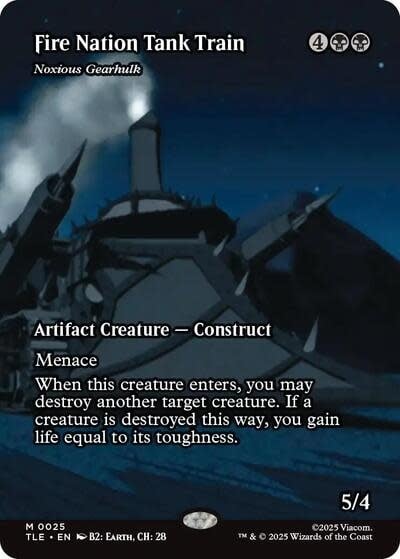 Fire Nation Tank Train - Noxious Gearhulk (Borderless) - 25 (Normal, M)