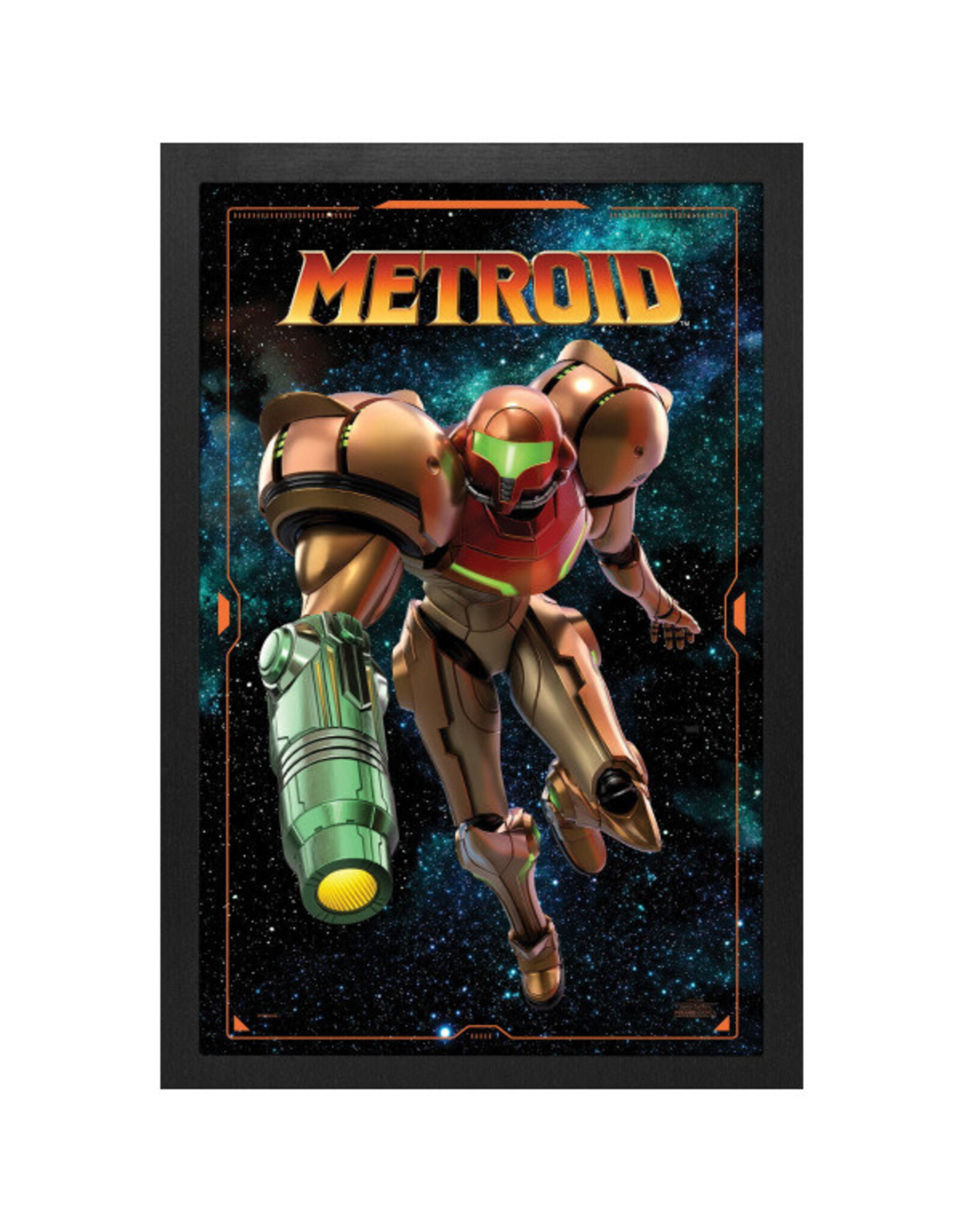 Pyramid America Metroid - Samus Floating 11" x 17" Framed Print