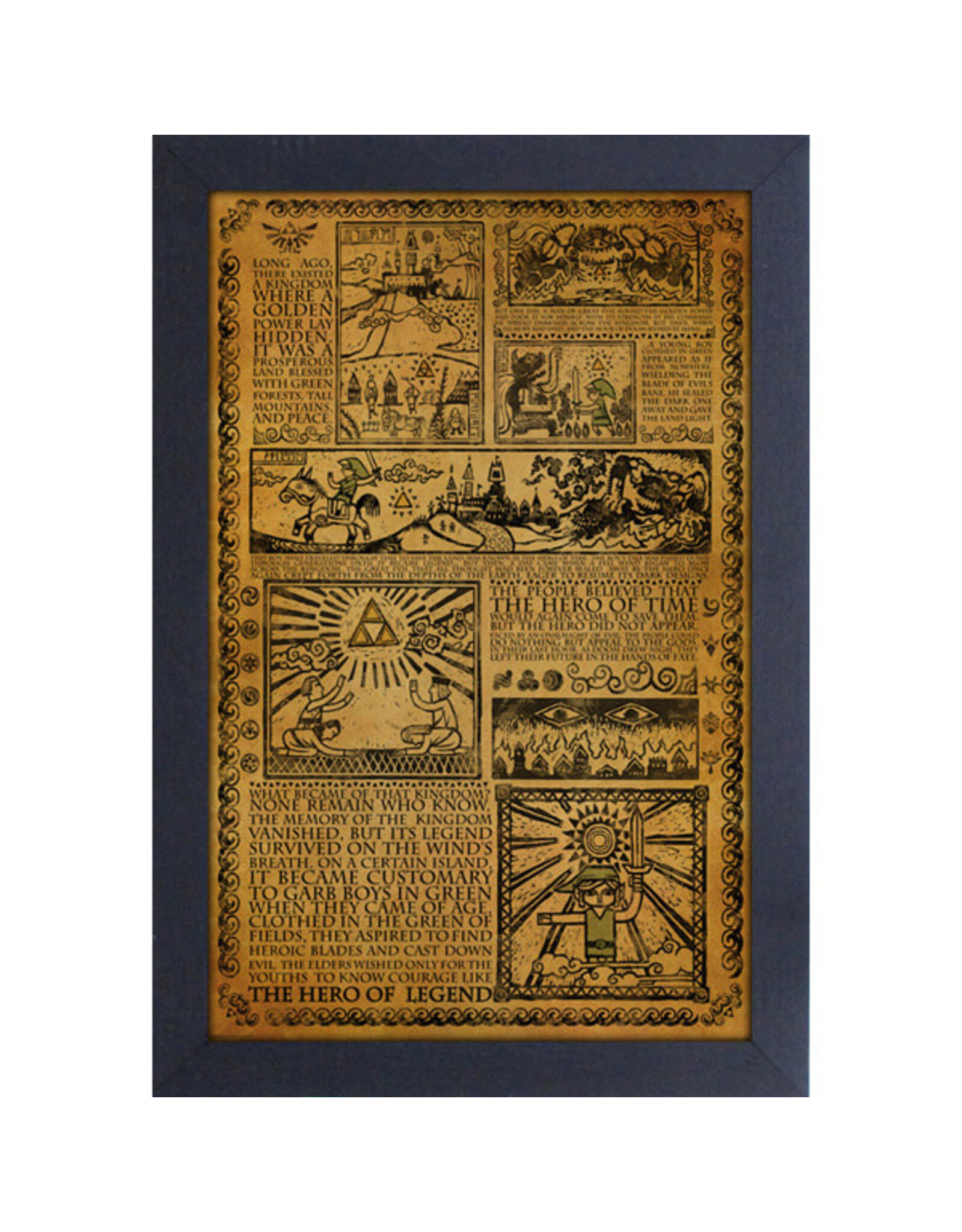 Pyramid America Framed Print - TLOZ: Story Of The Hero - 11" x 17"