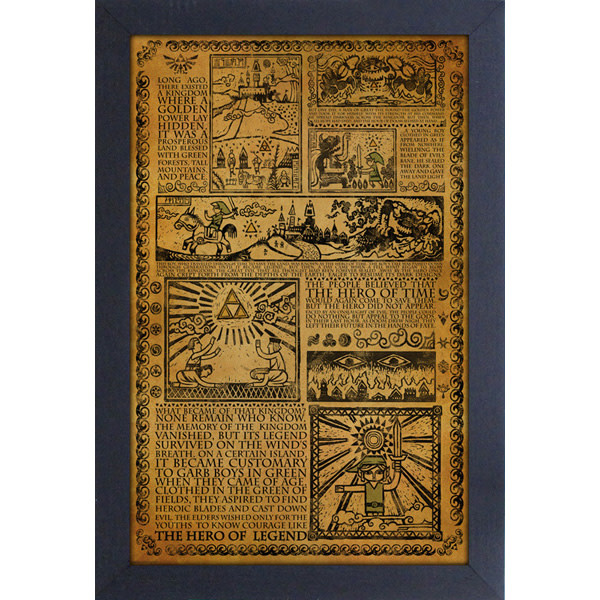 Pyramid America Framed Print - TLOZ: Story Of The Hero - 11" x 17"