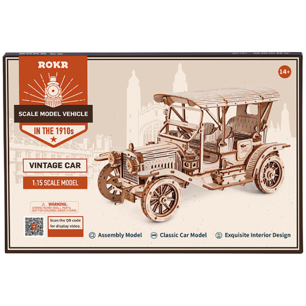 ROKR Scale Model Vehicles - Car Wooden DIY Model Kit