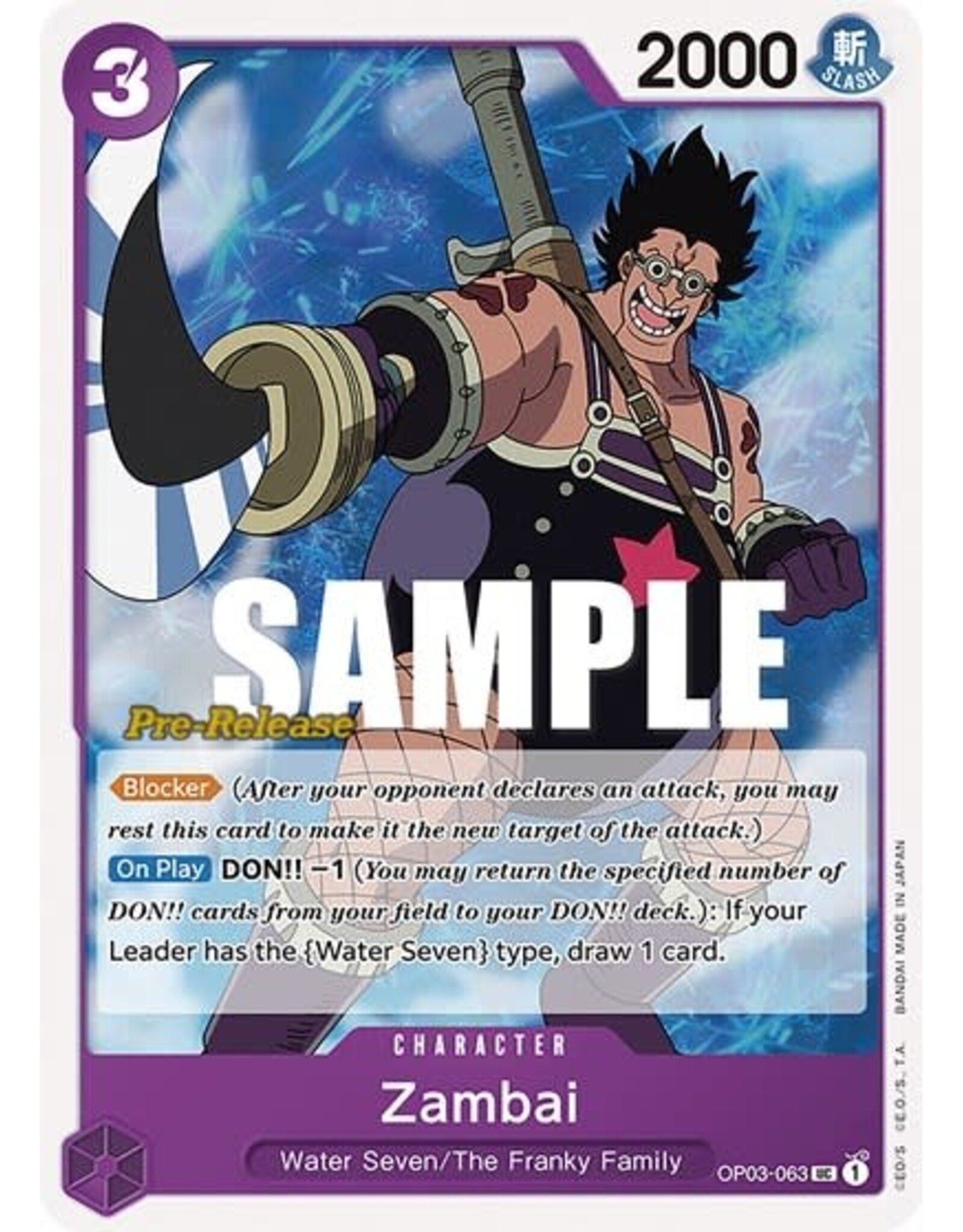 Zambai (Pre-Release Event) - OP03-063 (Normal, UC)