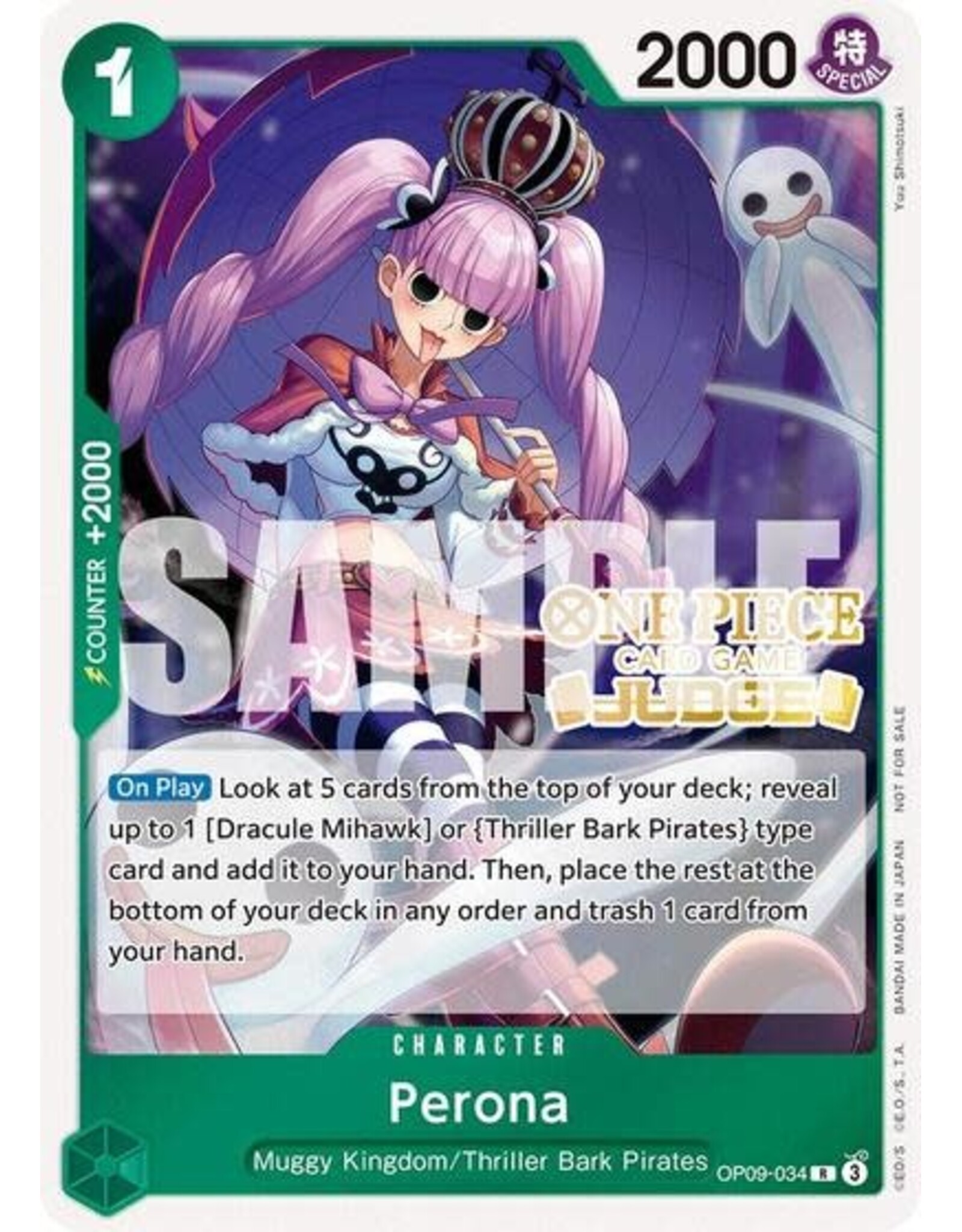 Perona (Judge Pack Vol. 5) (Promo) - OP09-034 (Foil, R)