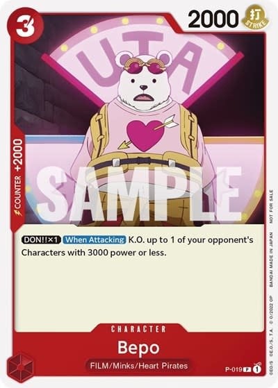 Bepo (One Piece Film Red) (Promo) - P-019 (Normal, PR)