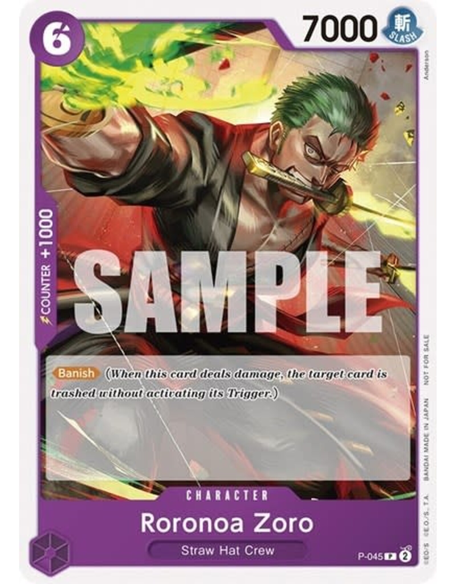 Roronoa Zoro (OP-06 Pre-Release Tournament) [Participant] (Pre-Release Event) (Promo) - P-045 (Normal, PR)