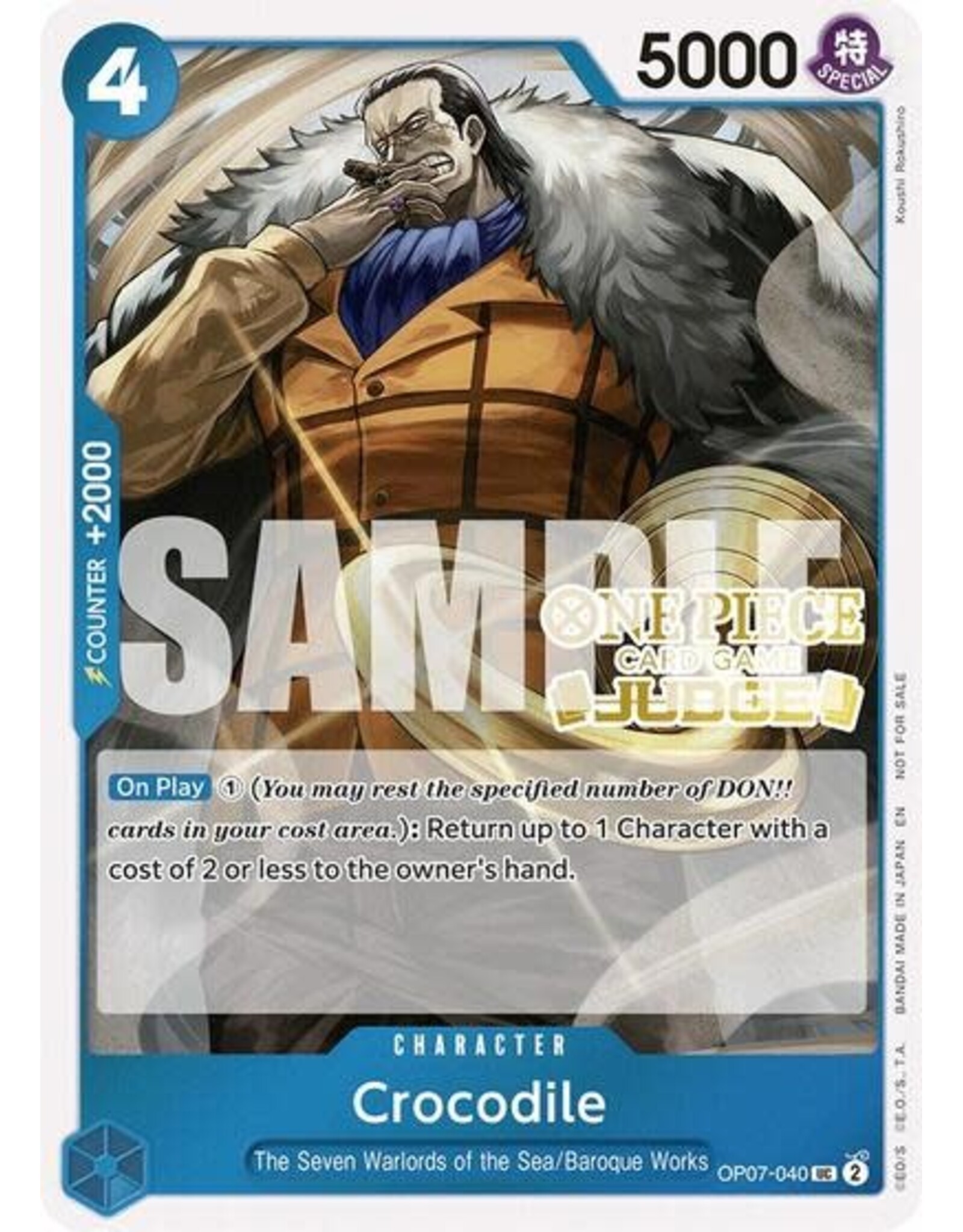 Crocodile (Judge Pack Vol. 6) (Promo) - OP07-040 (Foil, UC)
