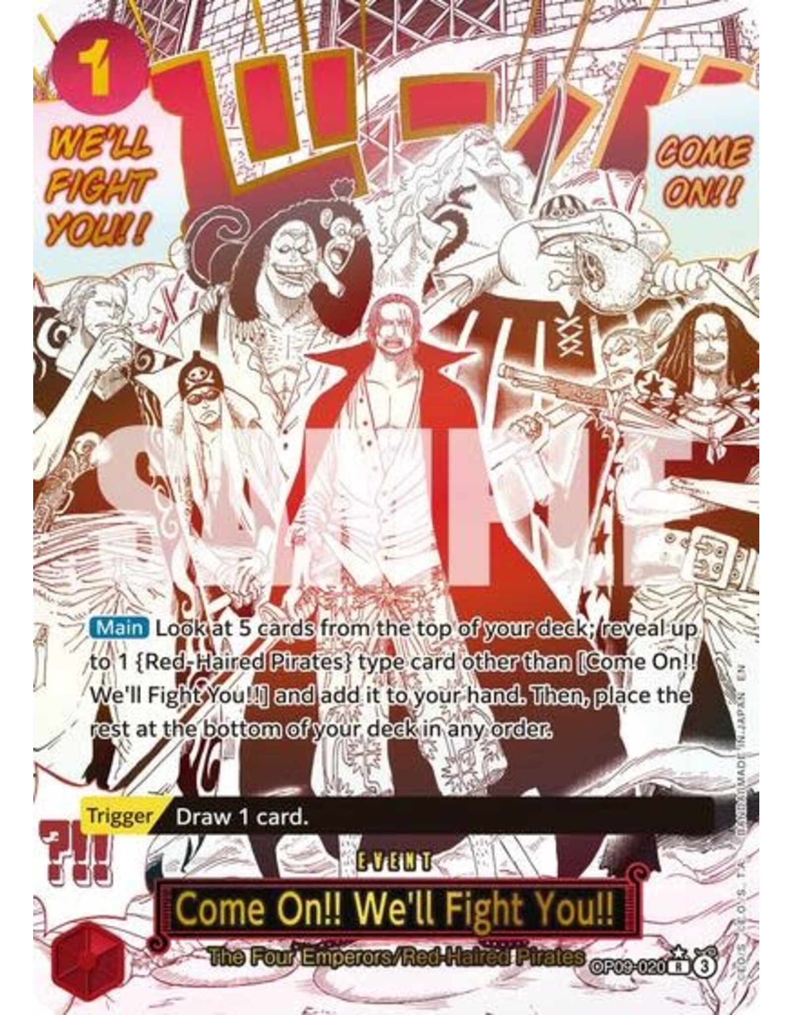 Come On!! We'll Fight You!! (Alternate Art) - OP09-020 (Foil, R)