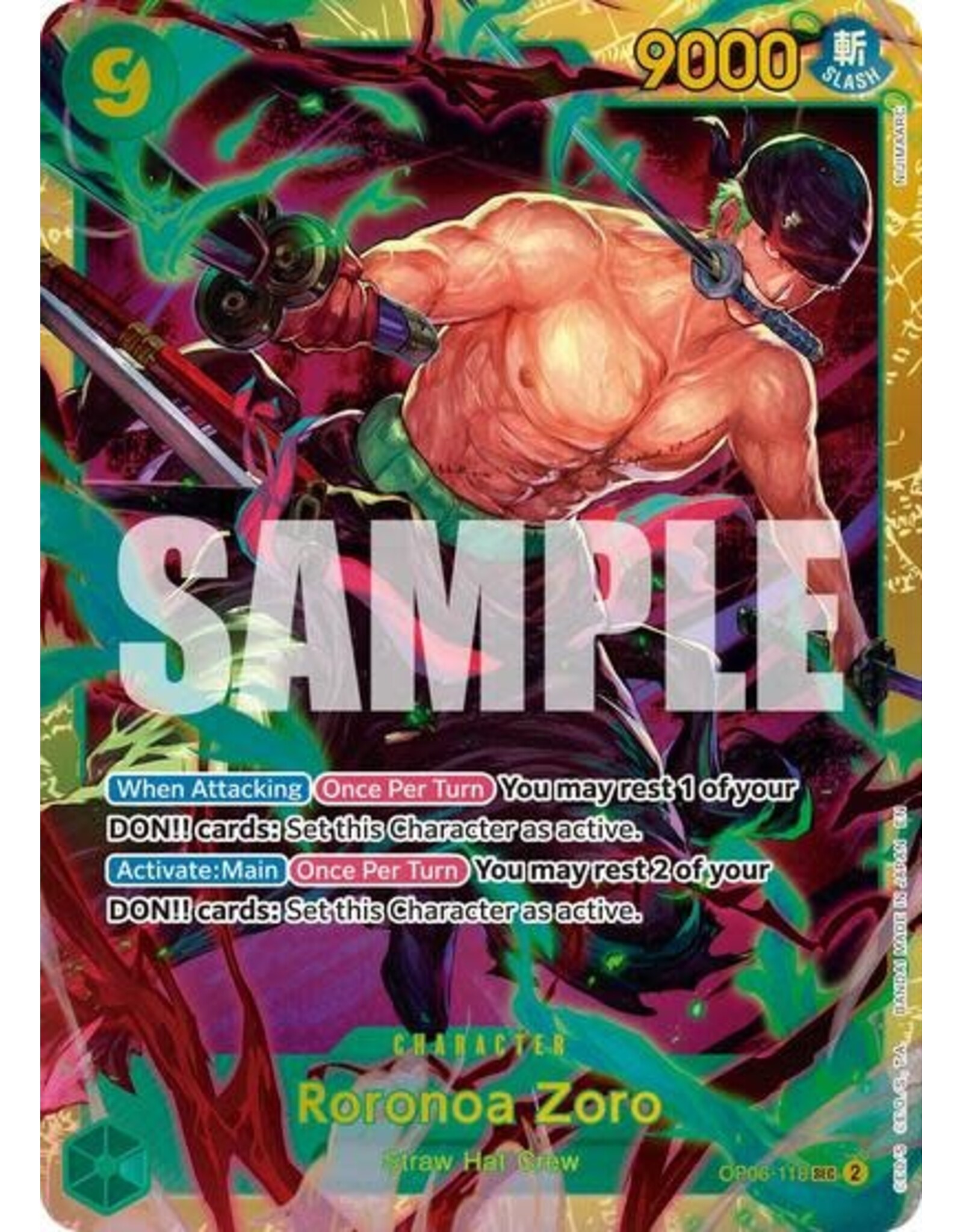 Roronoa Zoro - OP06-118 (Reprint) (Foil, SEC)
