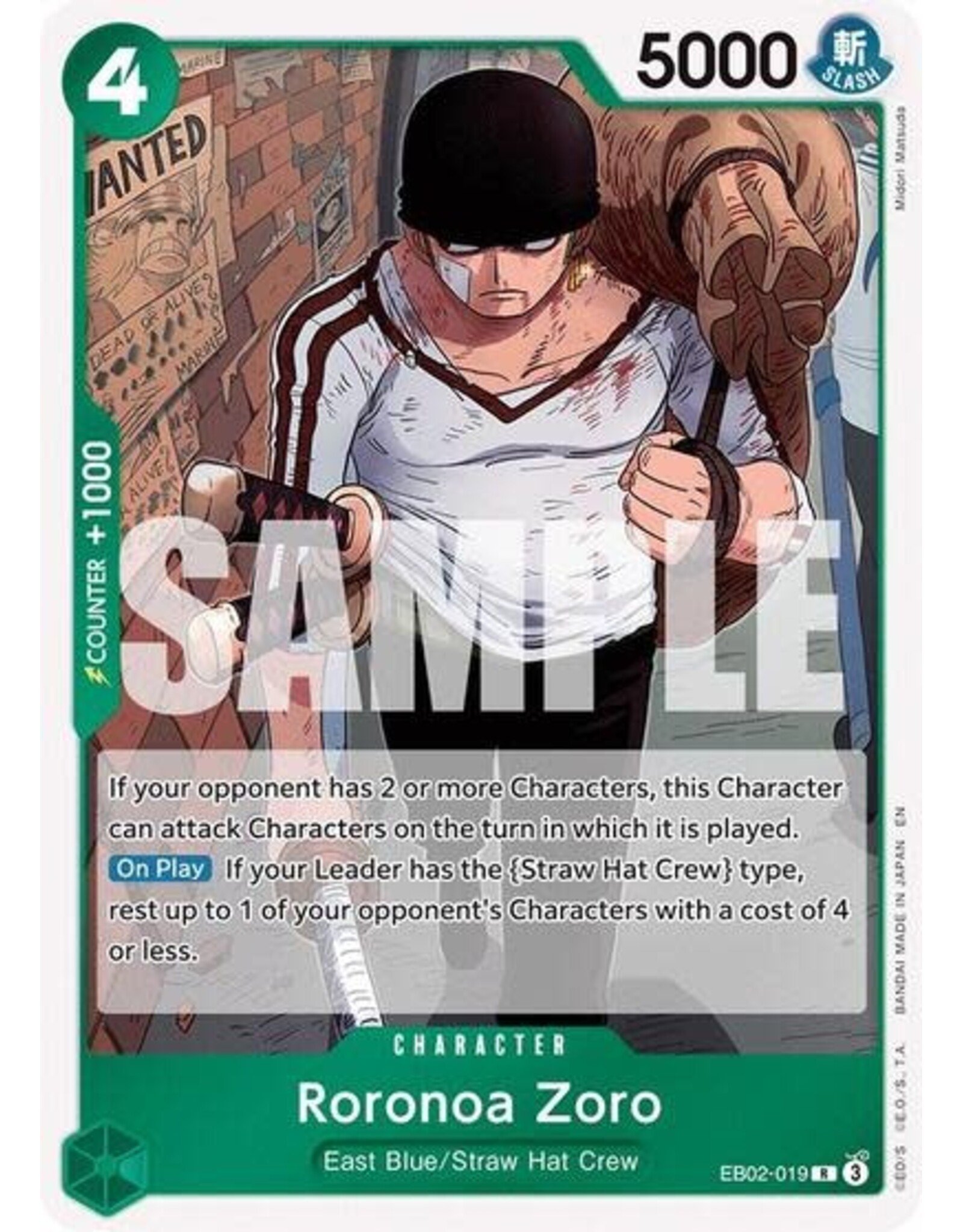 Roronoa Zoro - EB02-019 (Foil, R)
