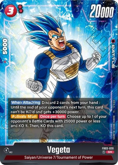 Vegeta - FB03-020 (Holofoil, Super Rare)