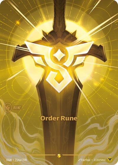 Order Rune (Alternate Art) - 214a/298 (Foil, Showcase)