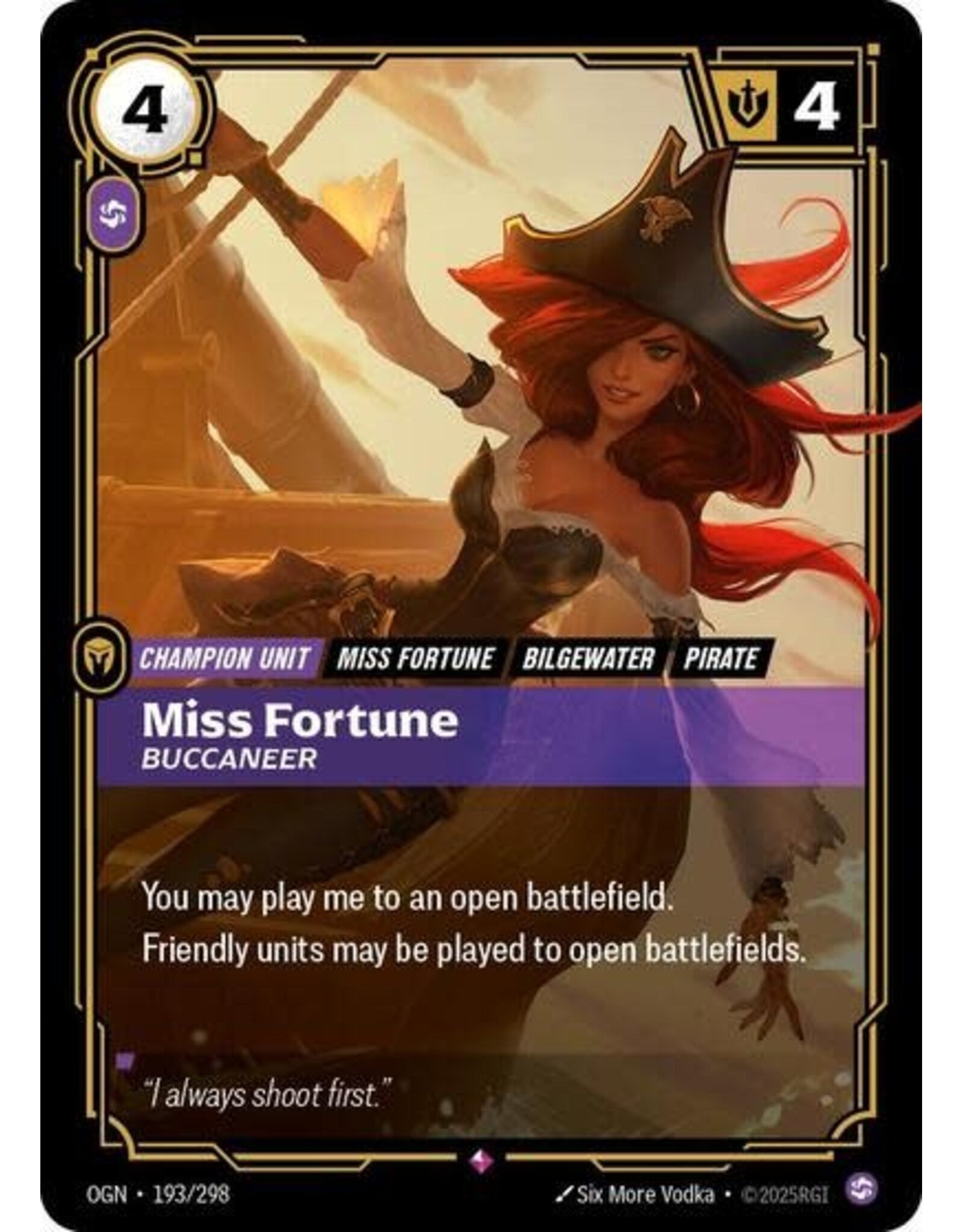 Miss Fortune - Buccaneer - 193/298 (Foil, Rare)
