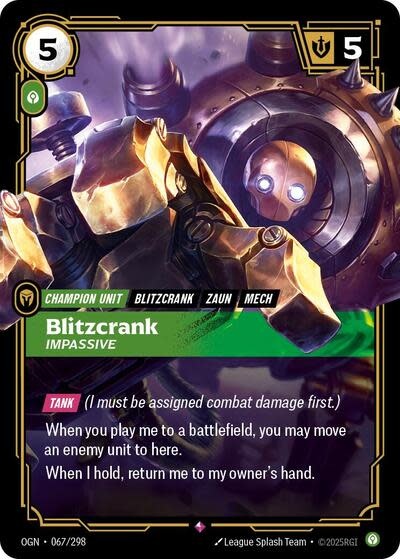 Blitzcrank - Impassive - 067/298 (Foil, Rare)